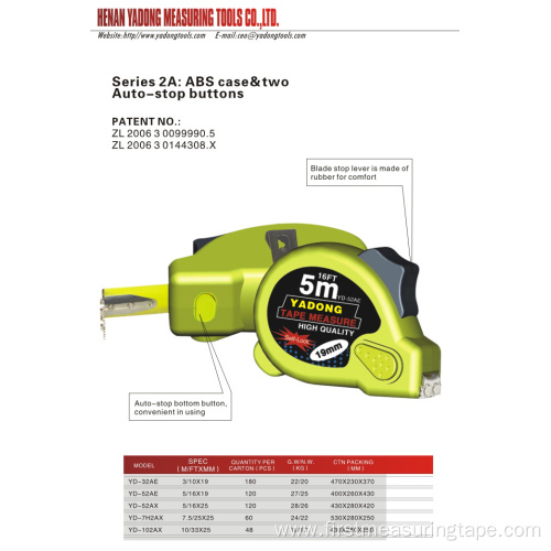 Custom 2A AUTO-STOP measuring tape